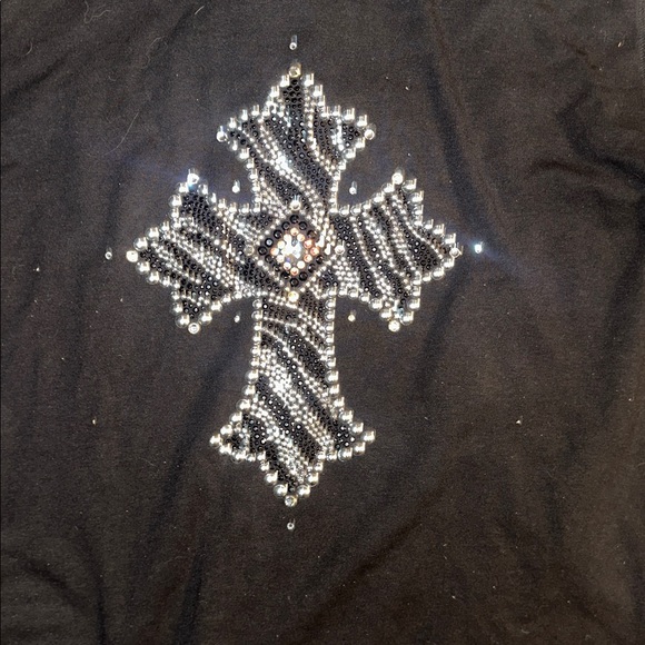 Christine Alexander Black zip-up designer emo Hoodie Jacket with lots of jewels - Picture 5 of 5